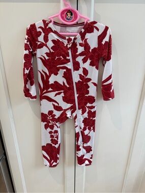 Masongrey mini 18-24m Floral Infant One-Piece Zipper Pajamas